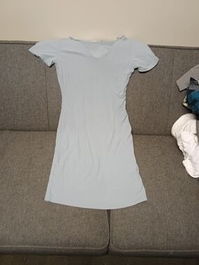 Heart Hips Pale Blue Short Sleeve Bodycon Dress